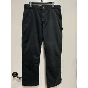 Carhartt Men's Washed Twill Dungaree Relaxed Seat Straight Leg 36X30 Black